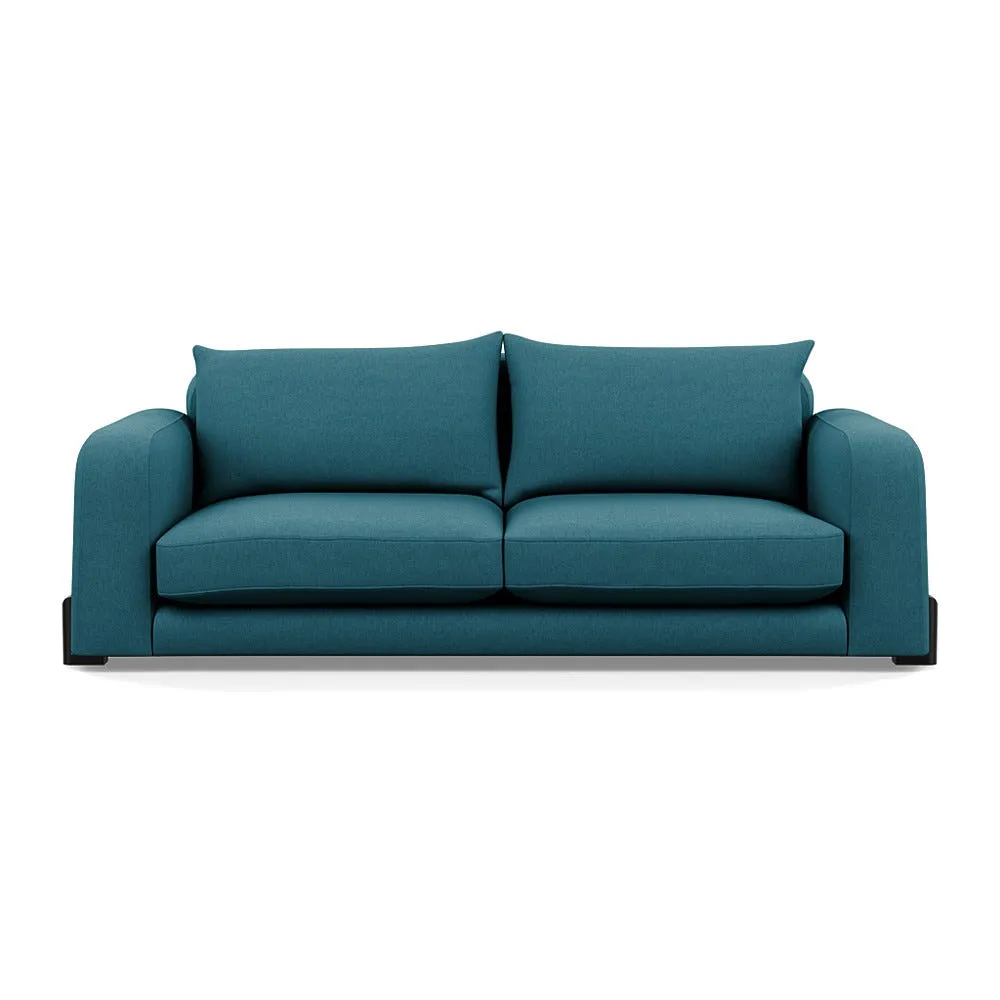 Heal's Nuvola 4 Seater Sofa Brushed Cotton Cadet Black Beech Feet 1