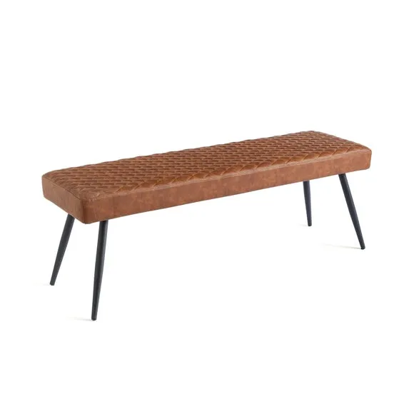 Montreal 2 Seater Dining Bench, Faux Leather, 135cm 3