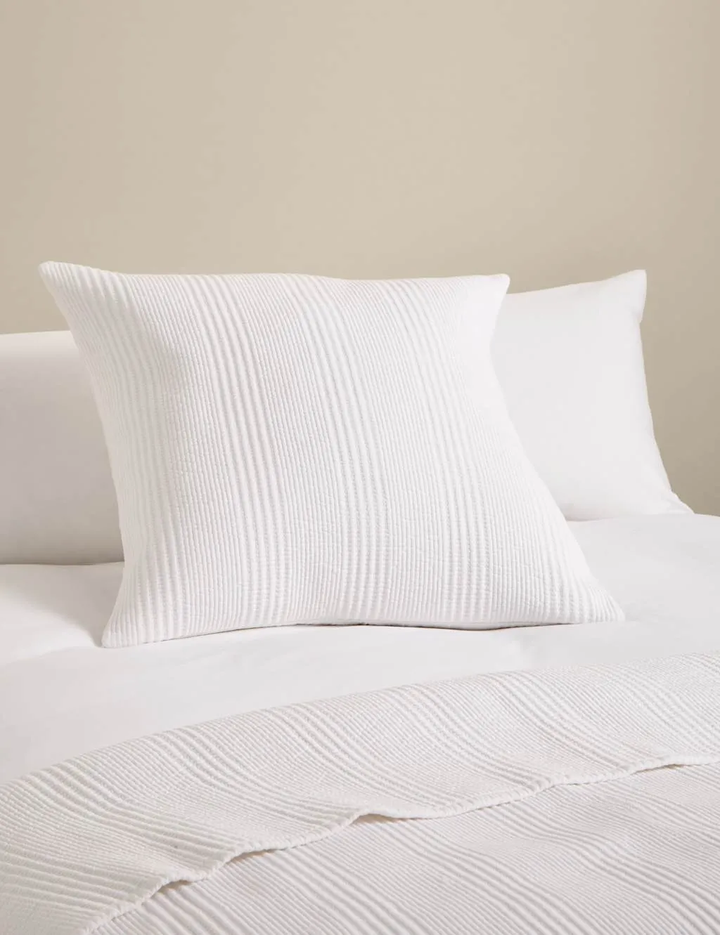 M&S Cotton Rich Large Decorative Cushion White