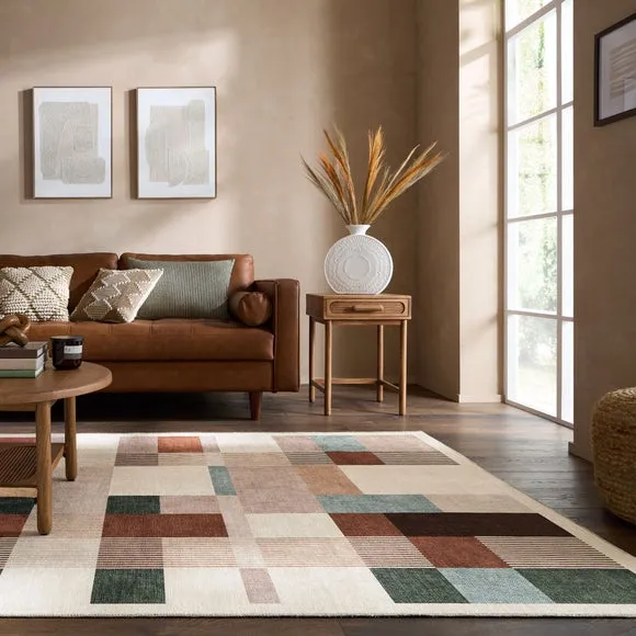 Regalis Geometric Washable Rug 1