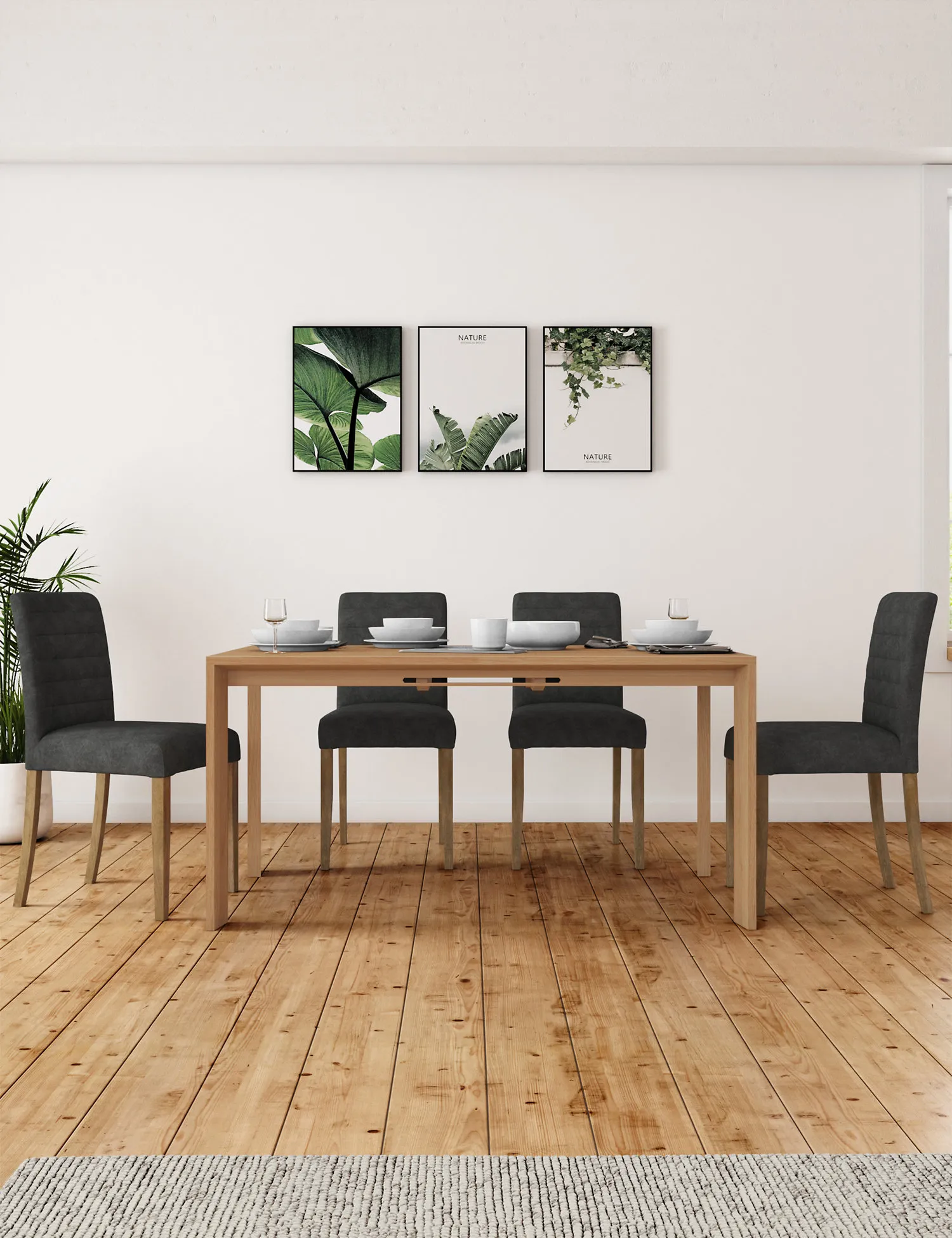 M&S Chamfer Extending Dining Table