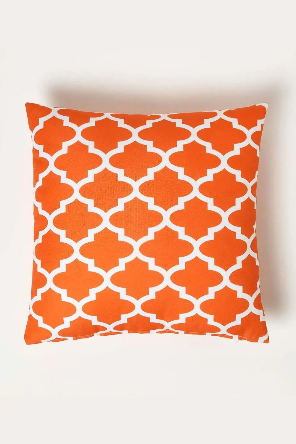 Homescapes Luxury Waterproof Orange Geometric Outdoor Cushion 45 x 45 cm, Set of 2 2