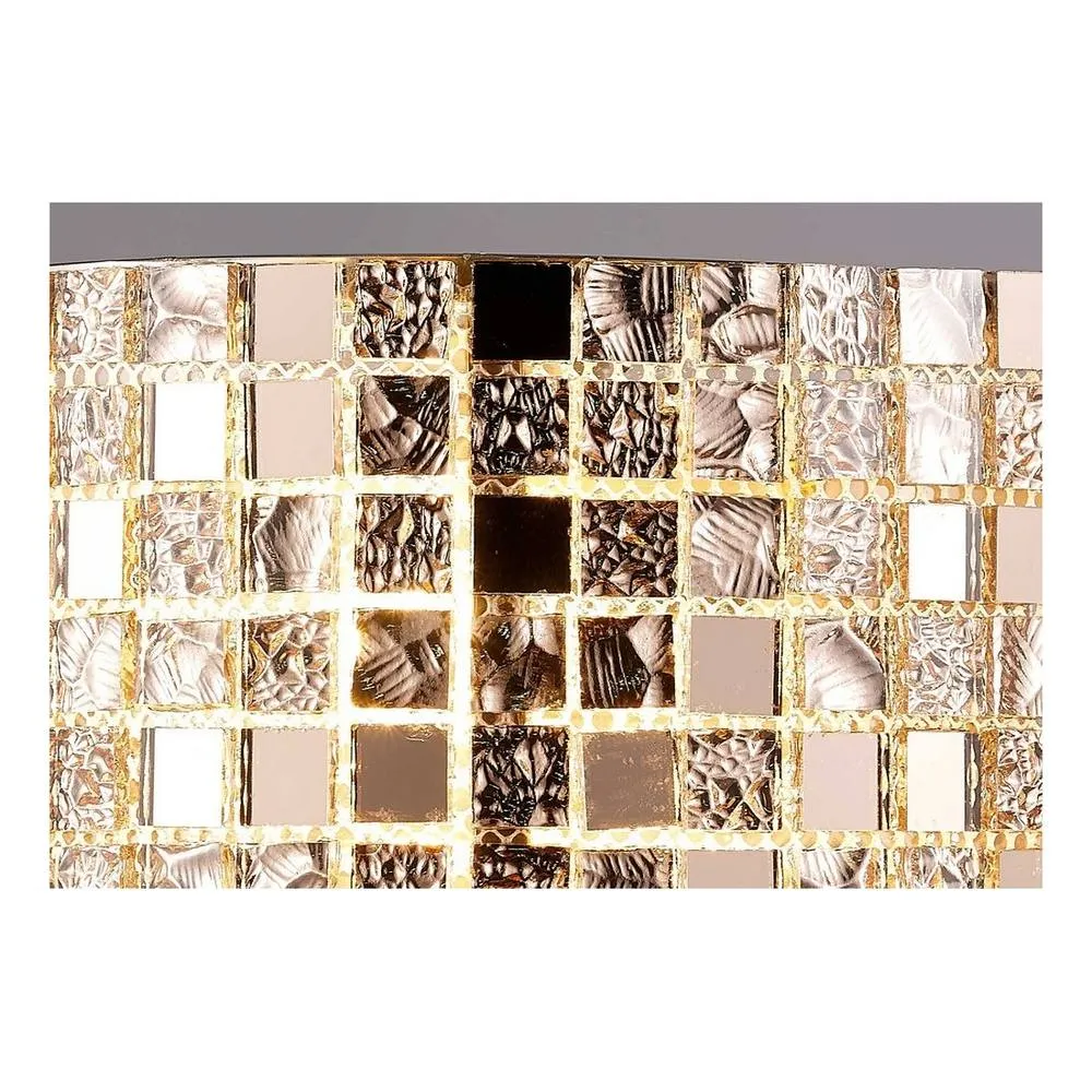 Netlighting Camden Wall Lamp 2 Light G9 Rose Gold Mosaic Glass Crystal 6