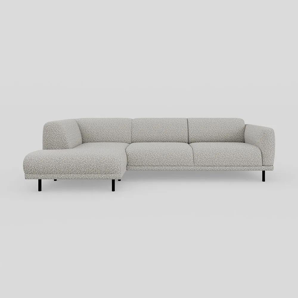 Heal's Harri 3 Str Chaise Sofa LHF Chunky Boucle Ecru