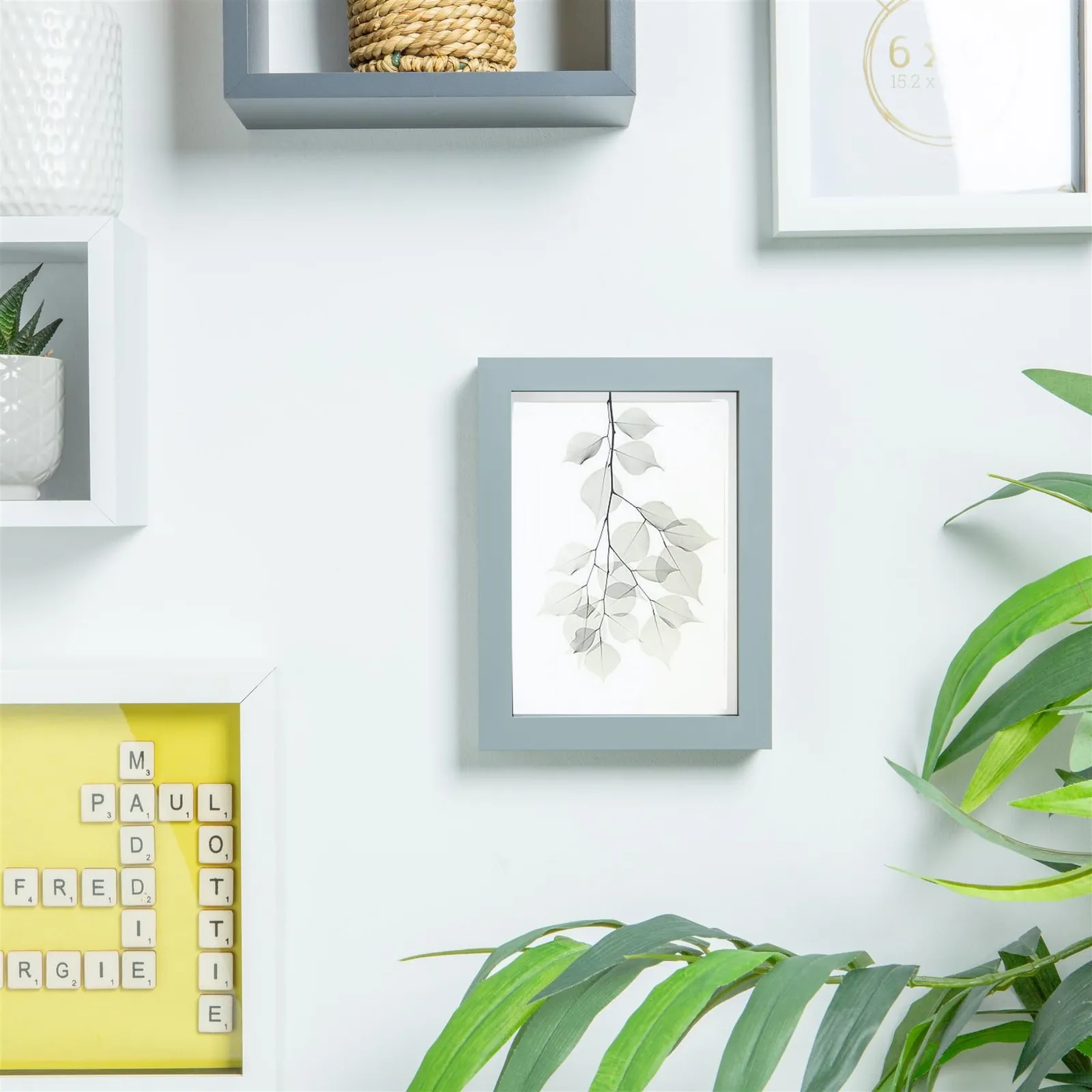 Nicola Spring 3D Box Photo Frame - 5 x 7" in Grey 5