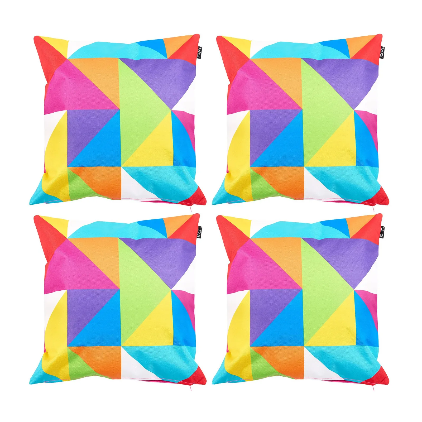 icon Indoor & Outdoor Geometric Print Waterproof Cushion, Indoor & Outdoor (4-Pack)