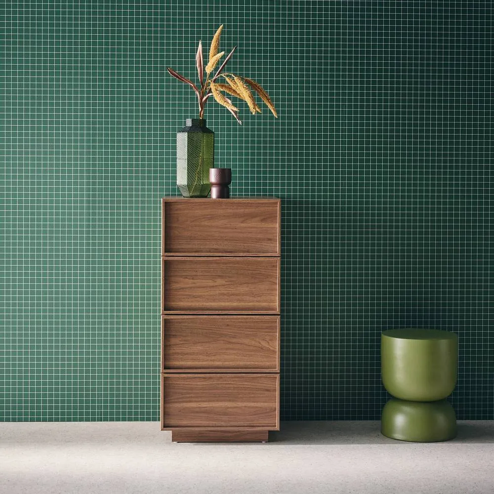 sweeek Tallboy chest of 4 drawers W 48 cm wood effect in Dark Brown 3