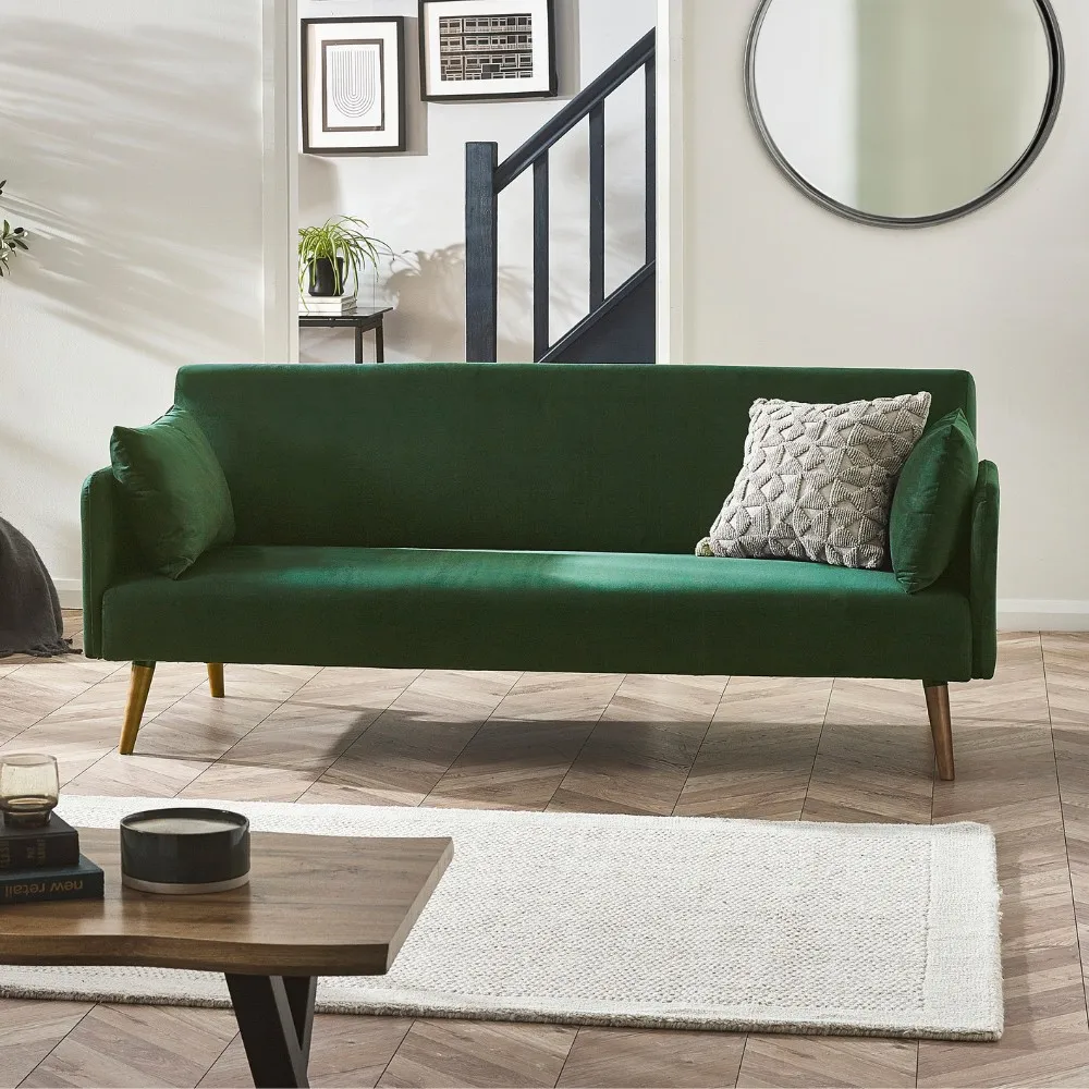 Andi – Fold-Out Sofa Bed - Green - Fabric 1