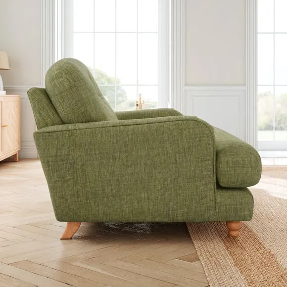 Martha Faux Linen Snuggle Chair 2