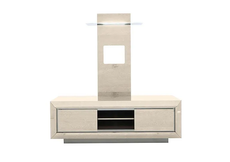 Palazzo TV Base and TV Wall Panel - Sand Birch