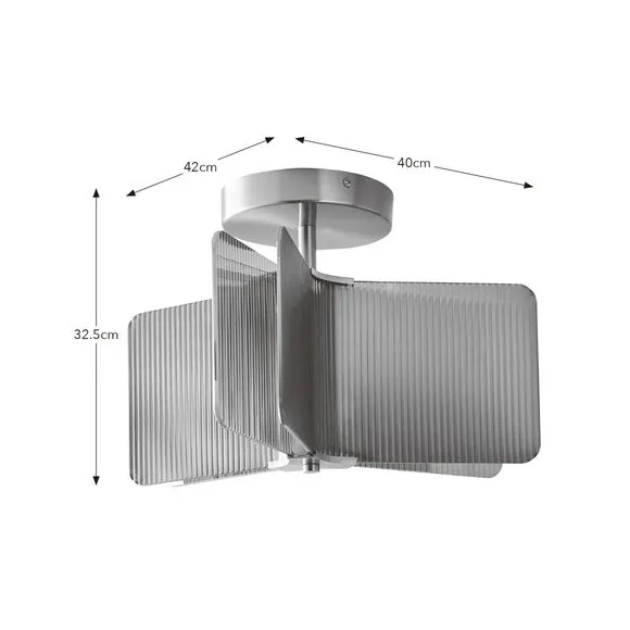 Milan Ribbed LED Ceiling Light 5