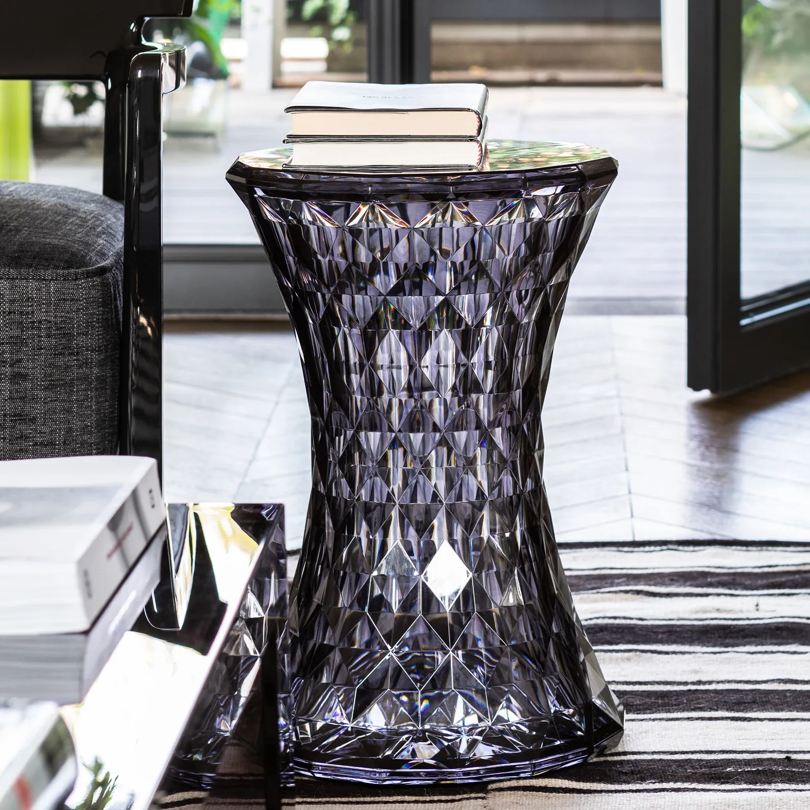 Kartell Stone Stool, Grey Plastic | Barker & Stonehouse 2
