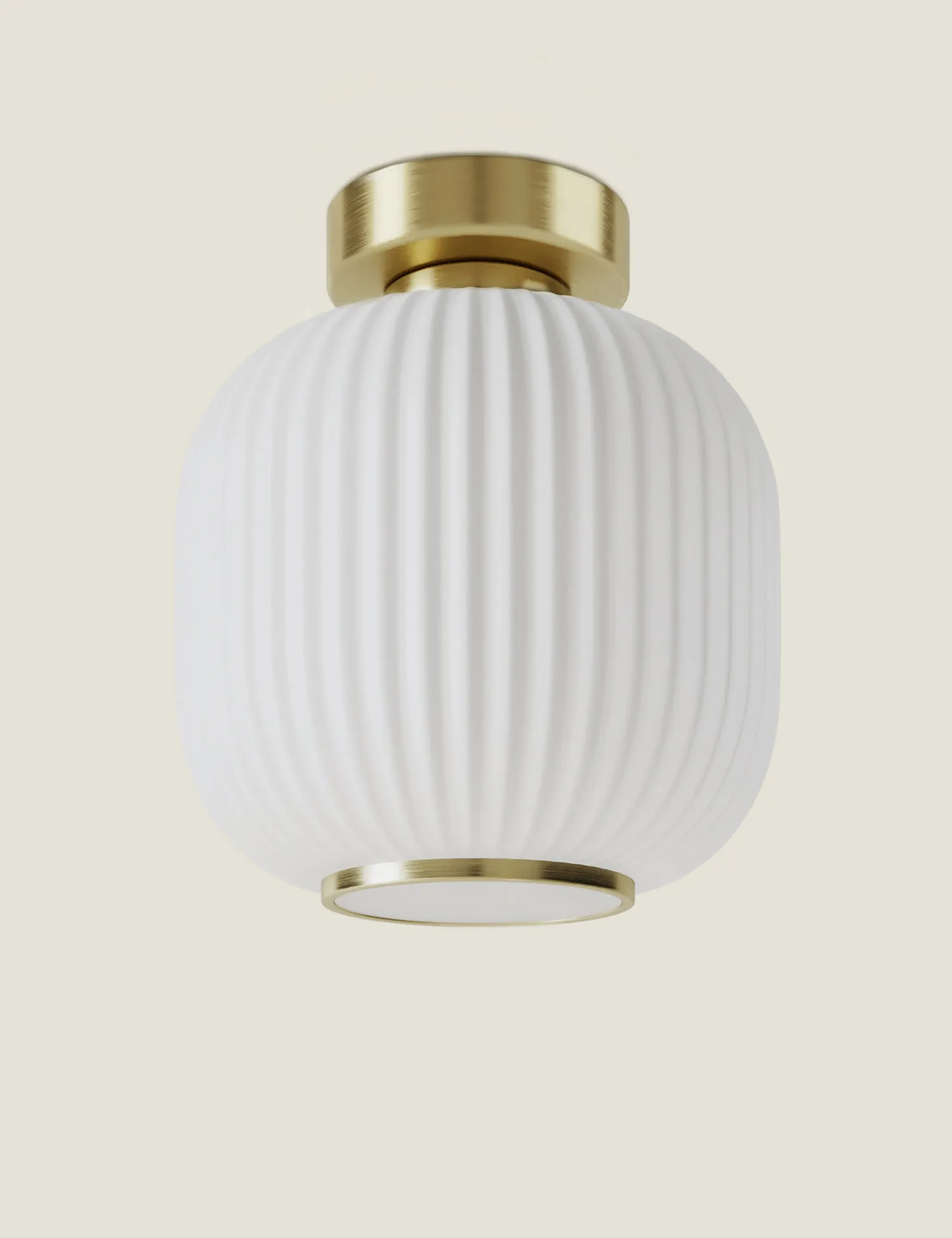 M&S Amelia Flush Ceiling Light Antique Brass