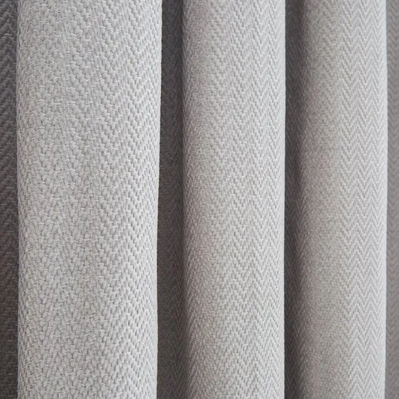 Herringbone Chenille Eyelet Curtains 3