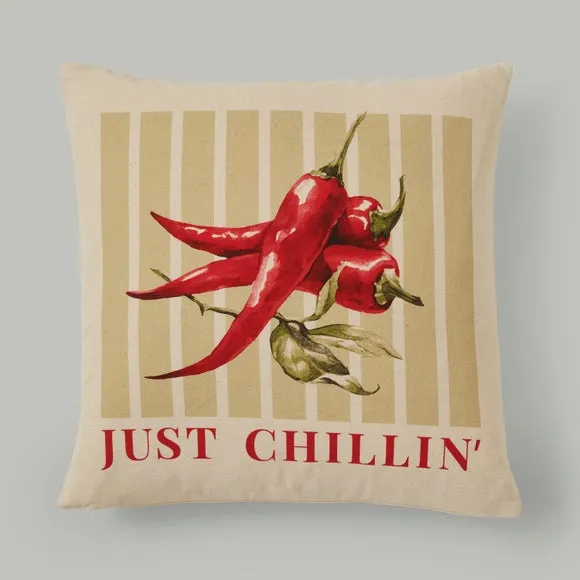 Just Chillin' Cotton Square Cushion Cover 2