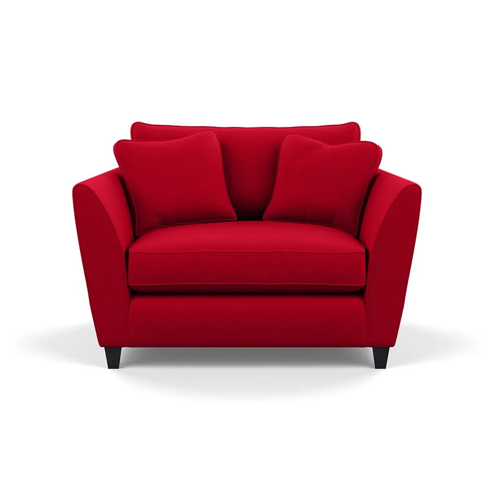 Heal's Torino Loveseat Melton Wool Red Oxide Black