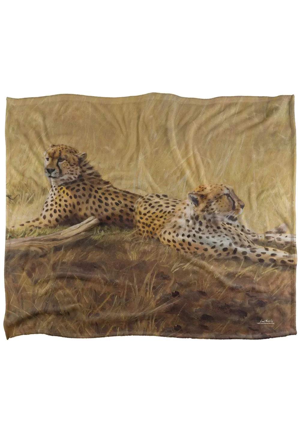 Wild Wings African Cats 2 Silky Touch Super Soft Throw Blanket 152 X 127 cm in White