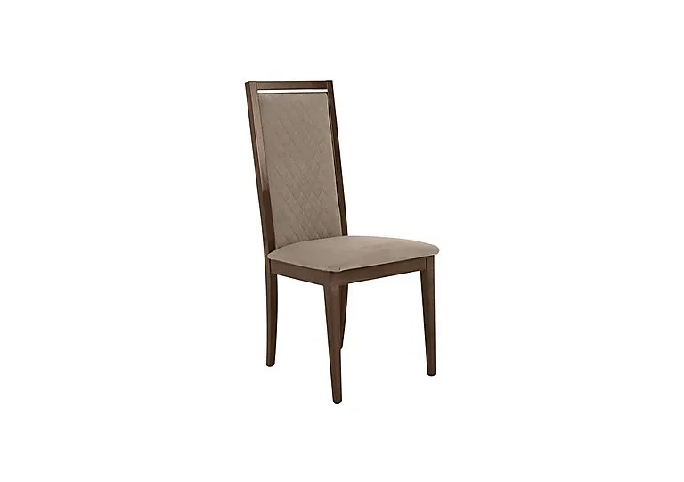 Palazzo Rombi Dining Chair in Dark Walnut - Aquos Taupe