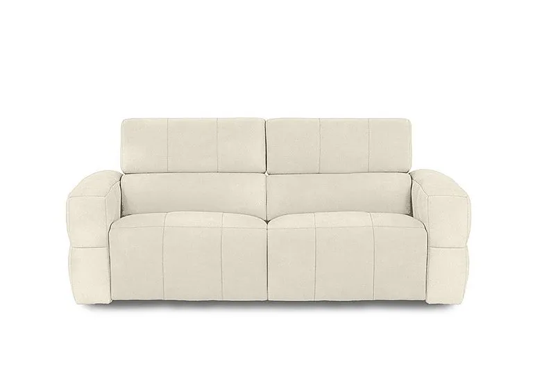 Cube Fabric 3 Seater Power Recliner Sofa with Power Headrests