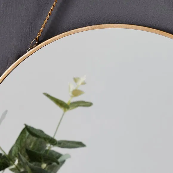 Round Hanging Chain Wall Mirror 2