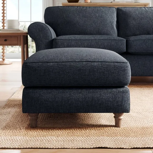 Flori Soft Chenille Footstool 3