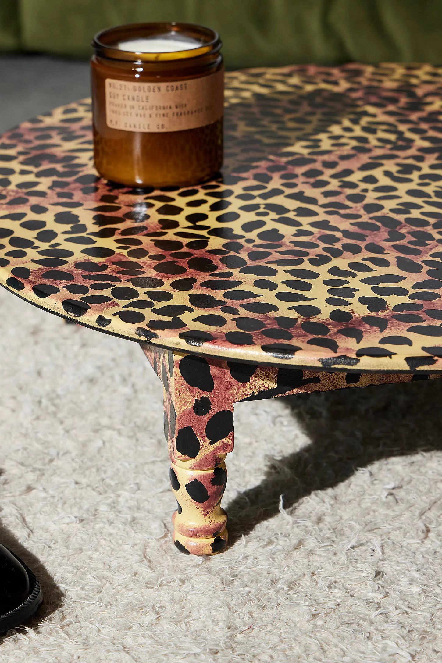 Leopard Print Coffee Table - Brown 3