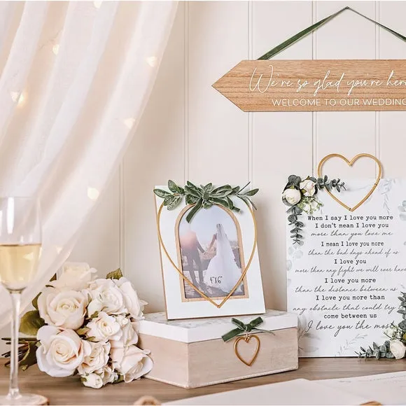 Love Story Gold Heart Photo Frame 2