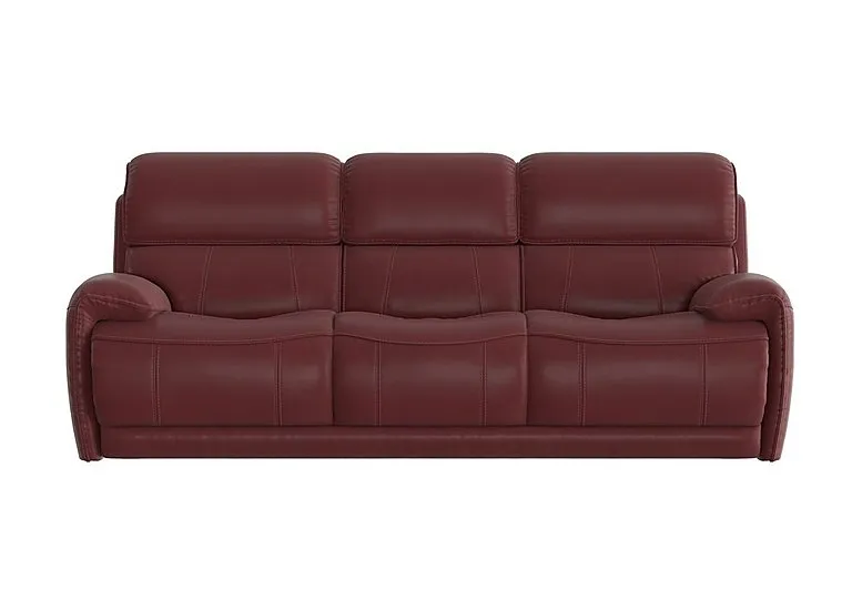 Link 3 Seater Leather Sofa - BV Deep Red