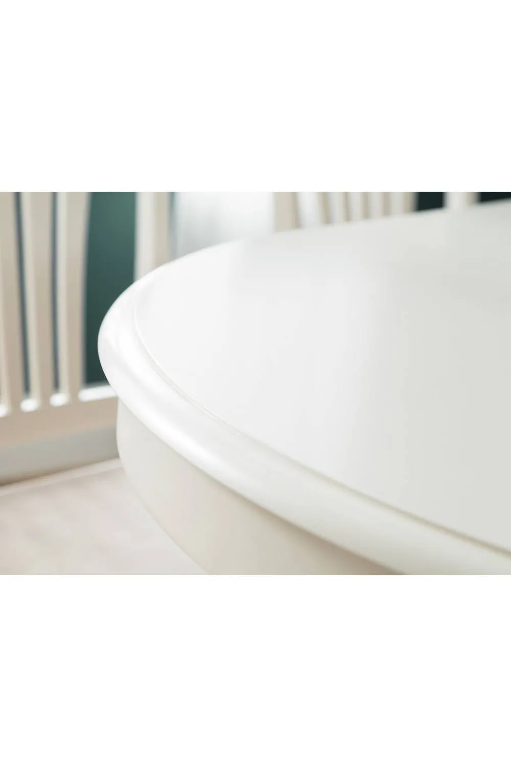 Julian Bowen Stanmore Round to Oval Extending 4-6 Seater Dining Table in Ivory 6