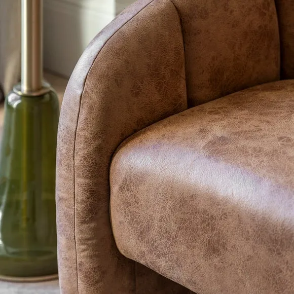 Brea Leather Tub Chair 3