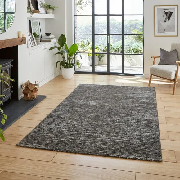 Flores Ribbed Washable Rug 1