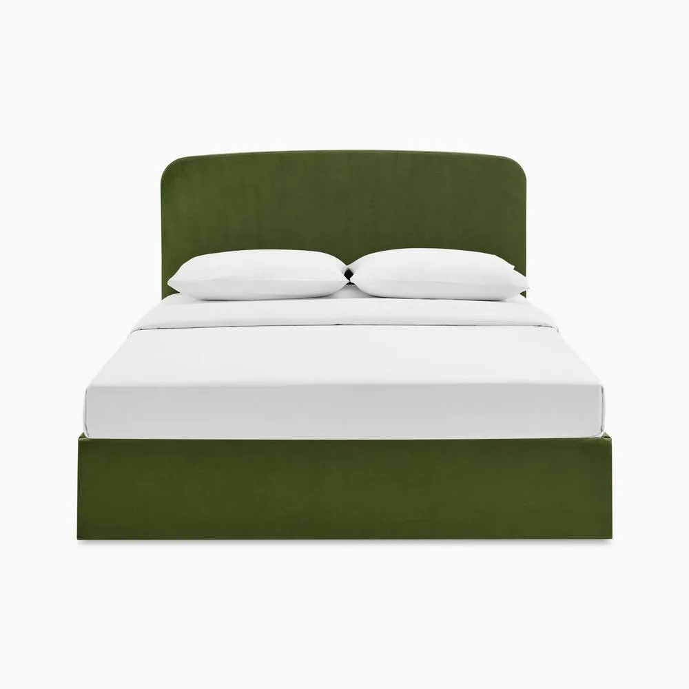FurnitureboxUK Amelie Green Velvet Ottoman Double Bed Frame 3