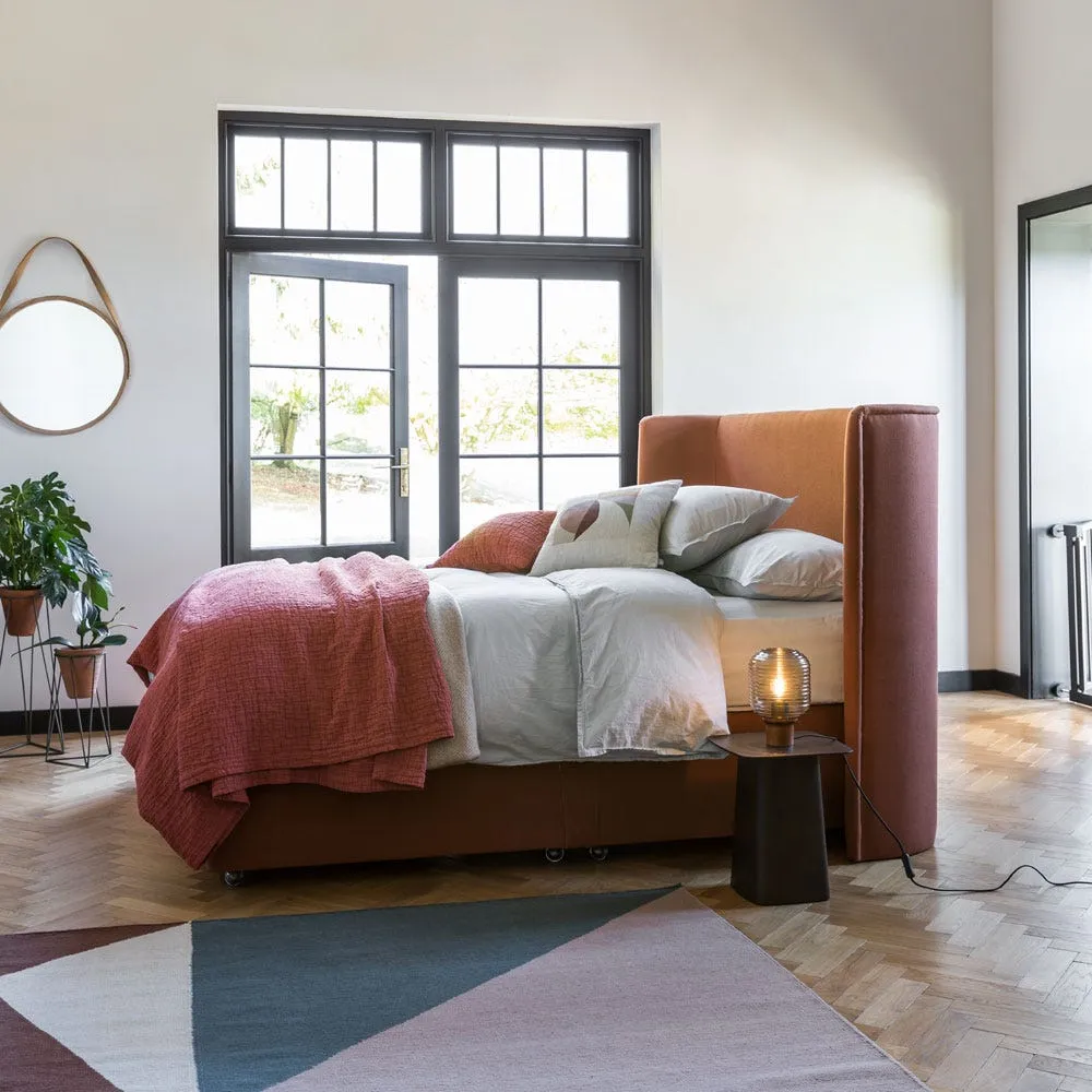Heal's Monroe Headboard Lift Storage King Smart Cotton Linen Sahara 4