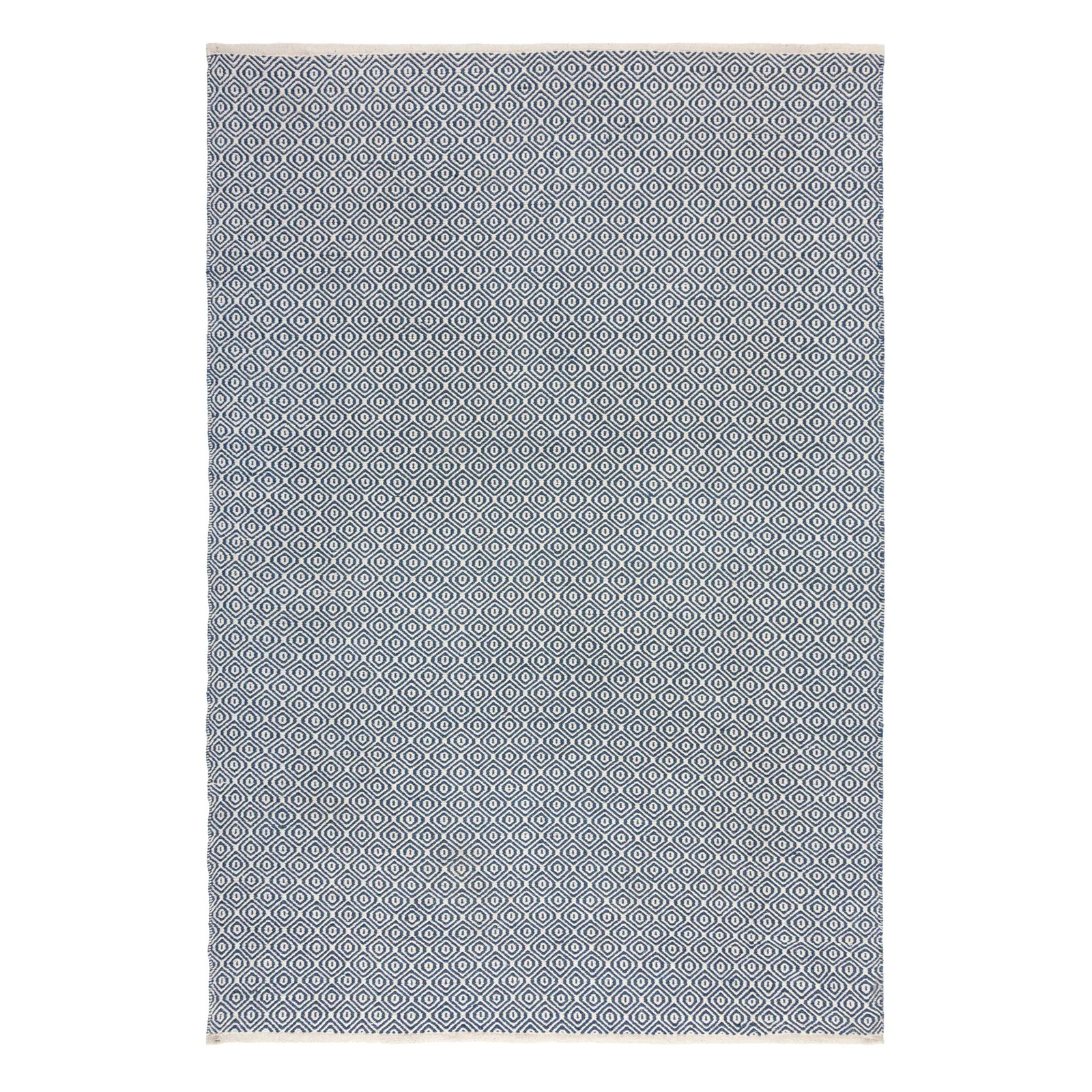 Diamond Weave Rug Navy Blue