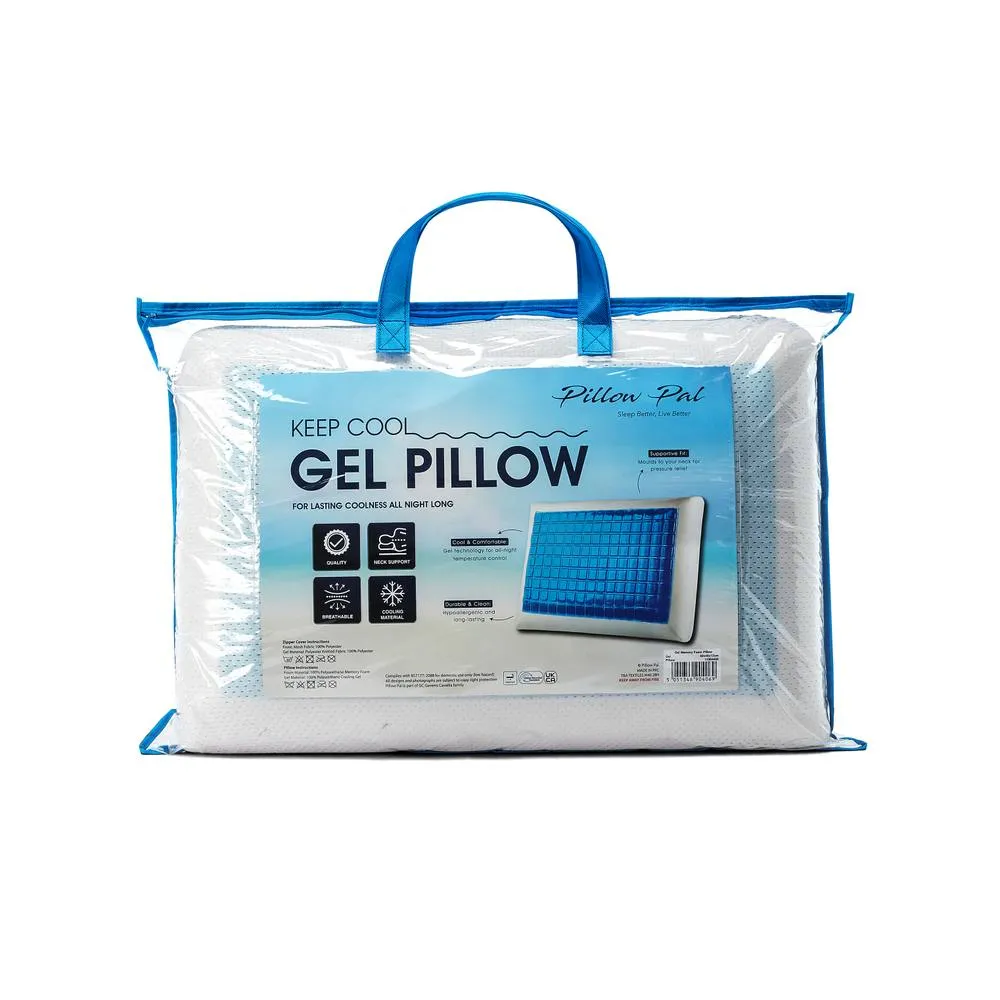 GAVENO CAVAILIA Cooling Gel Memory Foam Pillow in White