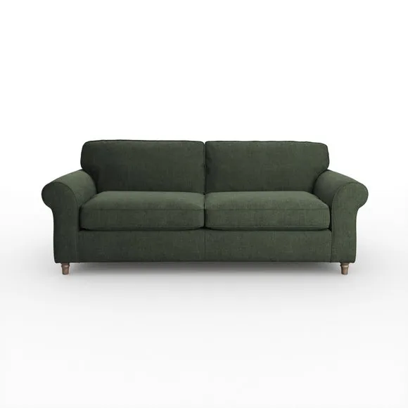 Flori Tonal Plush Chenille 4 Seater Sofa 6