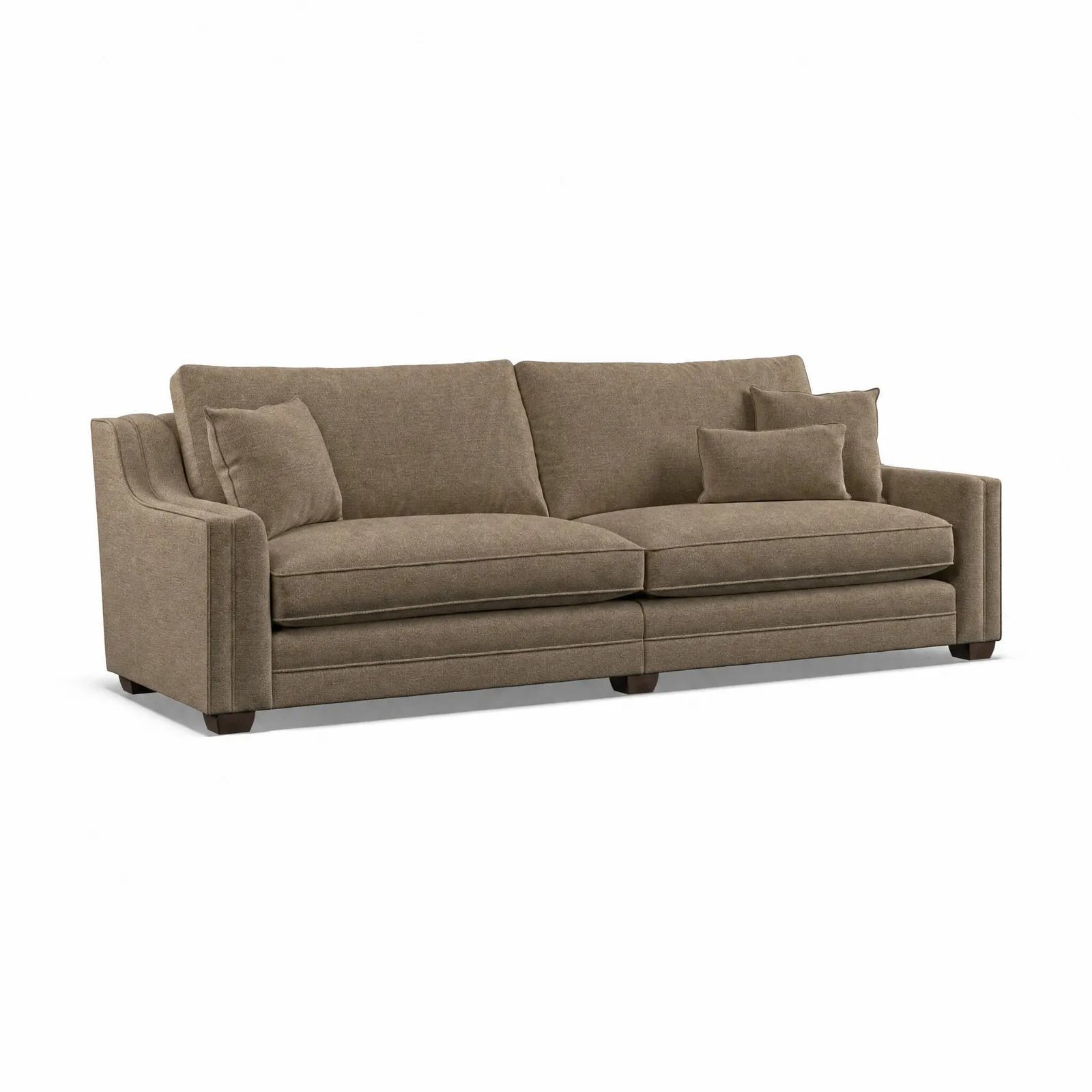 Stirling 4 Seater, Brown Fabric | Barker & Stonehouse 2
