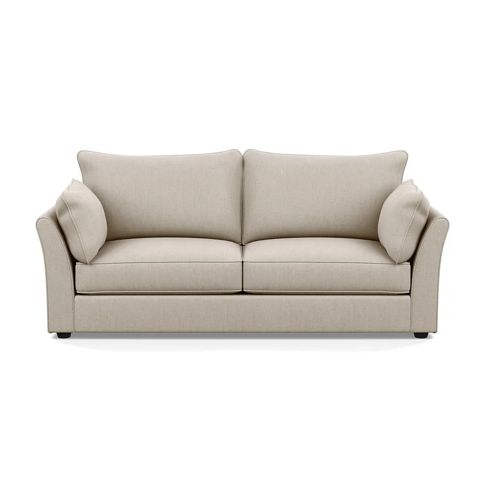 Heal's Tailor 4 Seater Sofa Broadweave Putty Black Feet 1