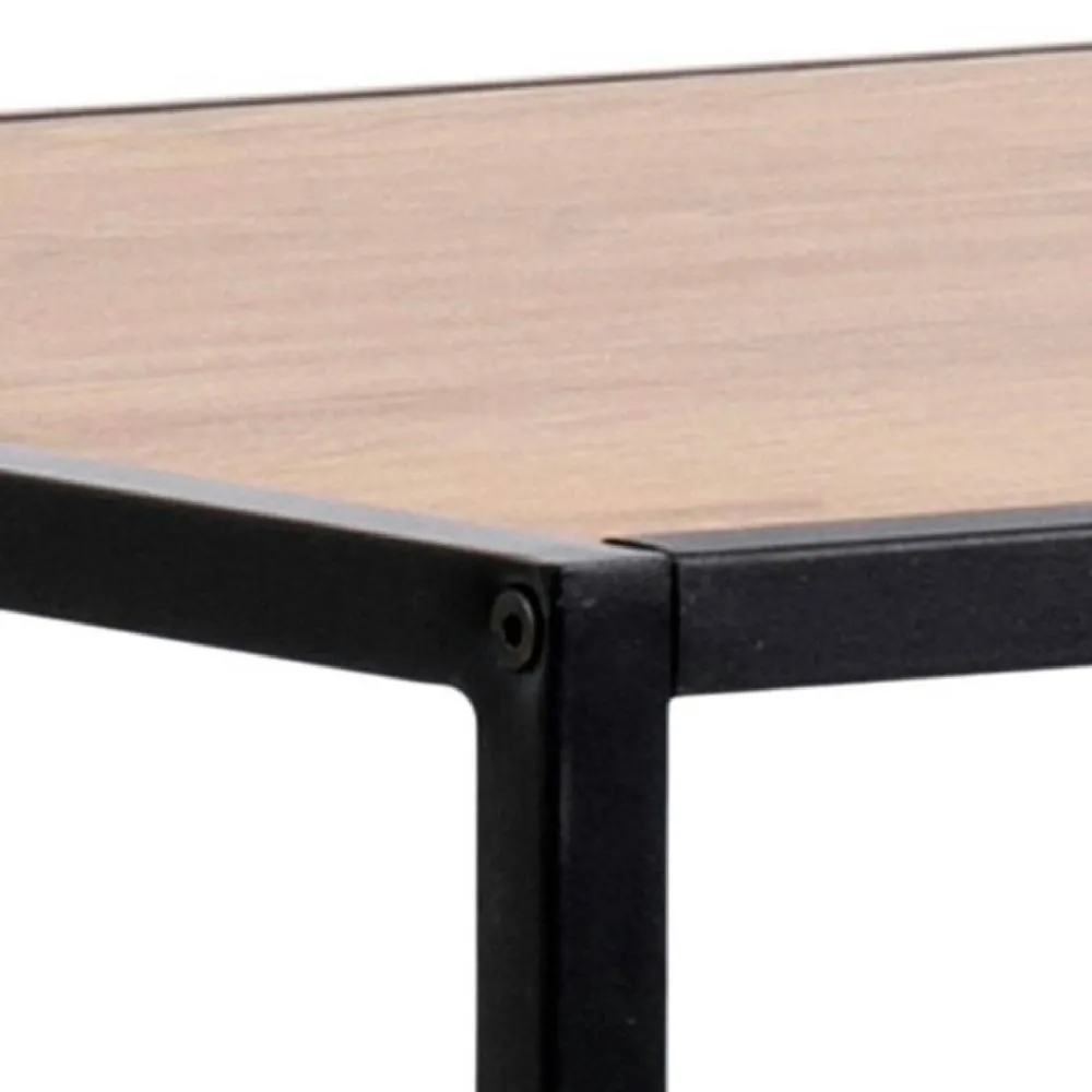 netfurniture Chelsea Black Metal Bar Table with Oak Top 6