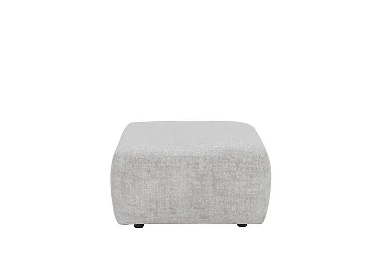 Pandora Medium Footstool - Plain Silver - Living Room Furniture - In Time for Christmas
