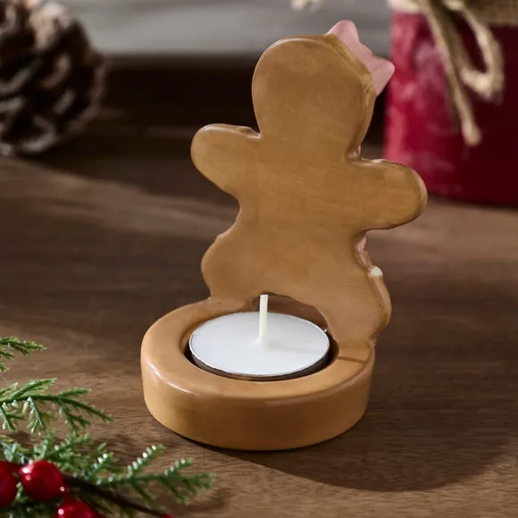 Gingerbread Lady Ceramic Tealight Holder 2