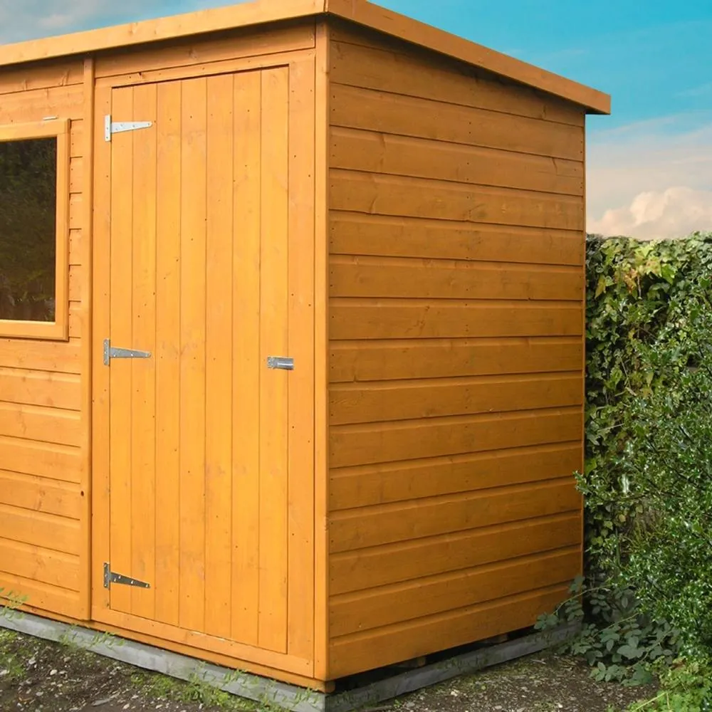 Shires Shiplap Pent Tongue & Groove Garden Shed Workshop Approx 6 x 4 Feet in Brown 3