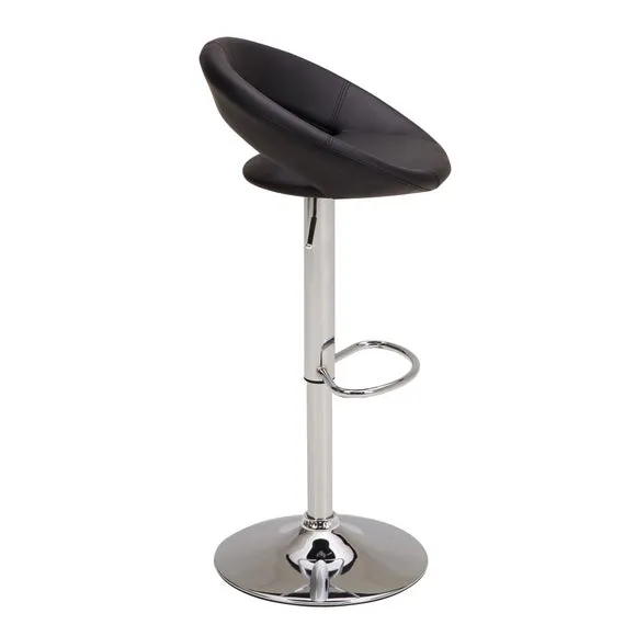 Knox Adjustable Height Swivel Bar Stool, Faux Leather 3