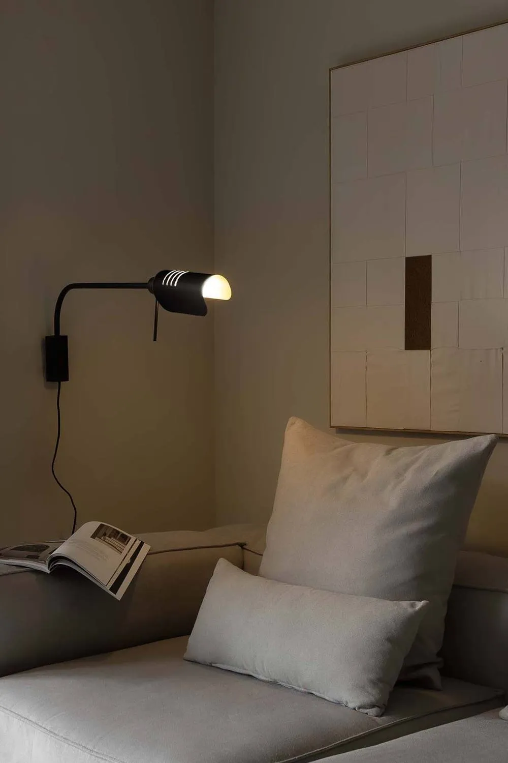 Netlighting Martinica XL Reading Wall Light Black Blue 1x E27 2