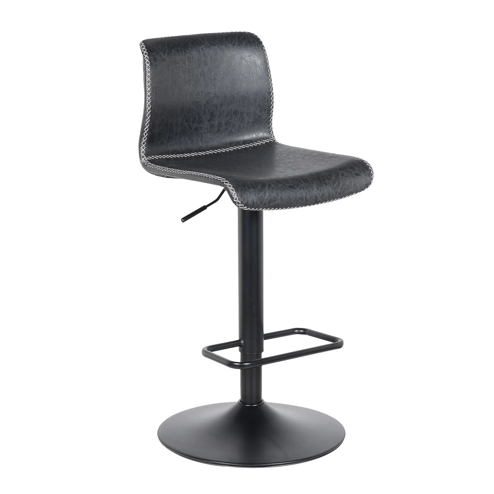 Venice PU Leather Bar Stool Black