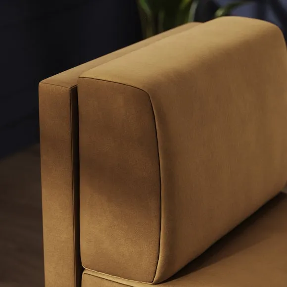 Mae Small Dining Bench, Matte Plush Velvet 3