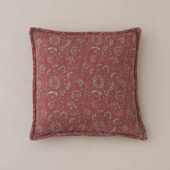 Paisley Burgundy Square Cushion Cover 3
