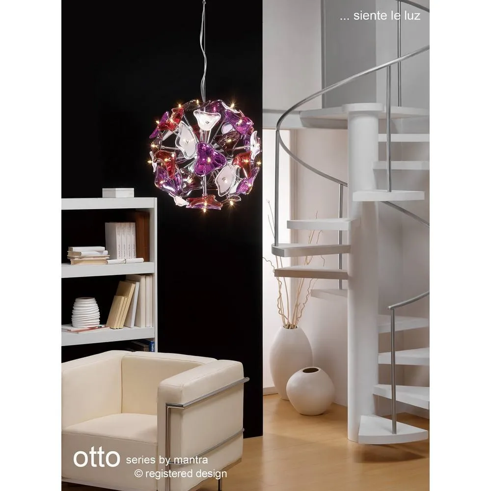 Netlighting Otto Ceiling Wall Chrome Black Glass 5 Light G4 CFL Compatible NOT LED in Grey 4