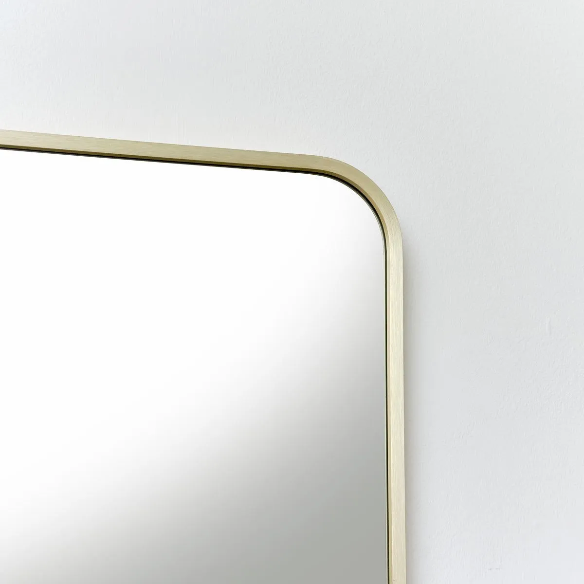 Melody Maison Tall Gold Curved Framed Wall / Leaner Mirror 135cm X 40cm in Metallic Gold 6