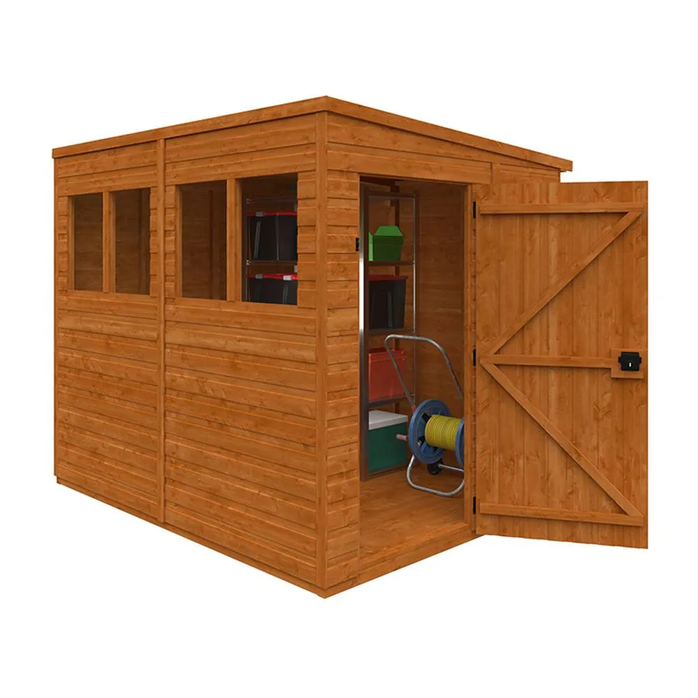 Buttercup Farm 8x6 Flex Pent 12mm Flex - L238.8 x W175 x H203 cm - Burnt Orange 2